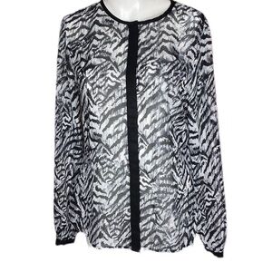 Khardashian Collection Woman’s Zebra Blouse Size L